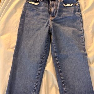 Good American Good Legs Straight Leg Blue Jeans